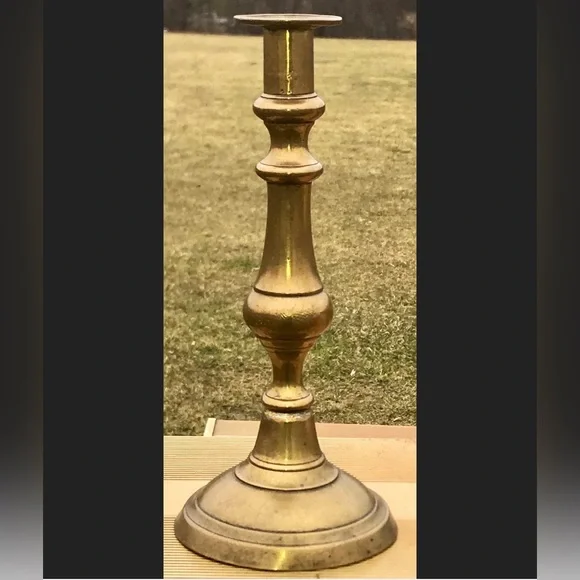 Vintage Late 19th Century Victorian Era Vintage Brass Push-up Candle Holder